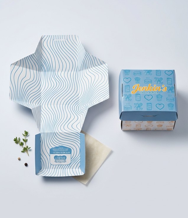Empaque de marca para Jenkin's Smashburger